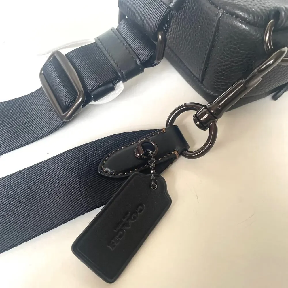 Coach Gotham Sling Pack 13 CR849 Black Leather Crossbody